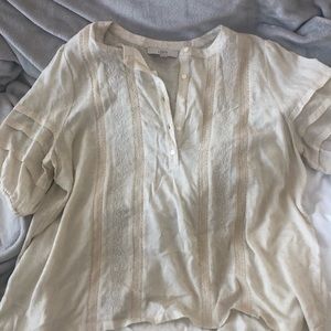 Loft Boho Cream Blouse NWT 🌈